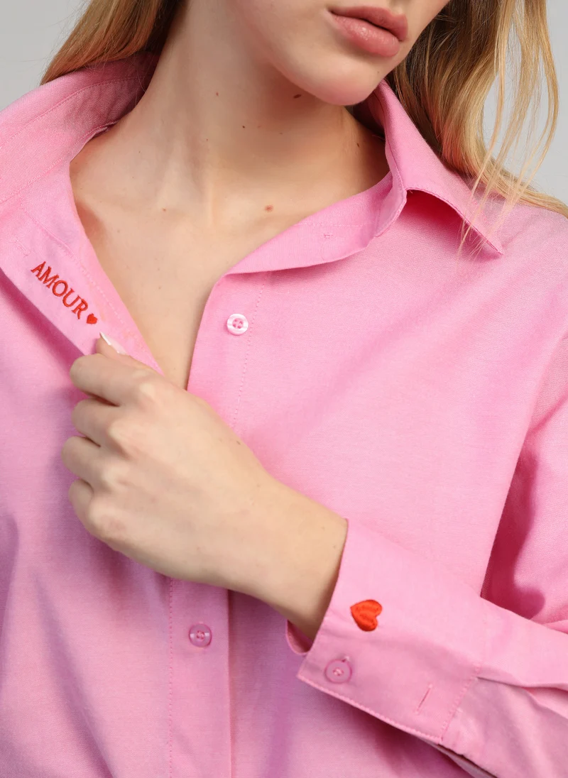 CHEMISE AIMALY rose