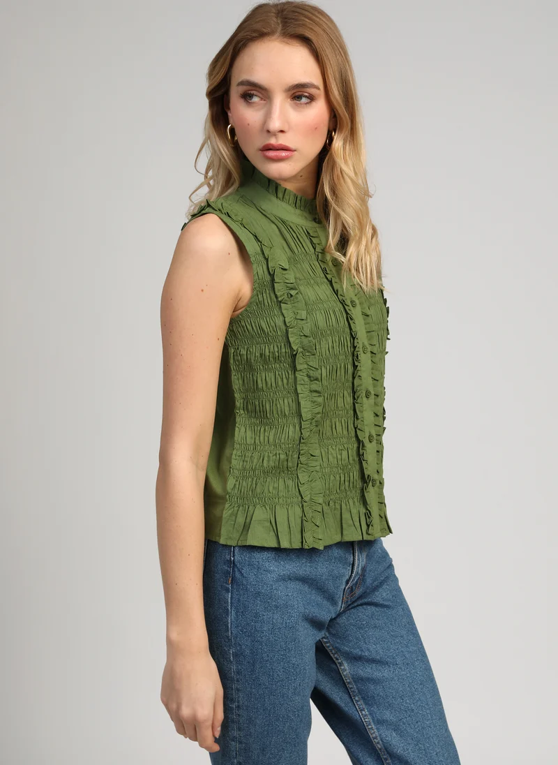 CHEMISE SLOANE vert