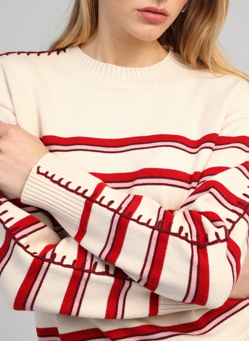 PULL NAUSIKA rouge
