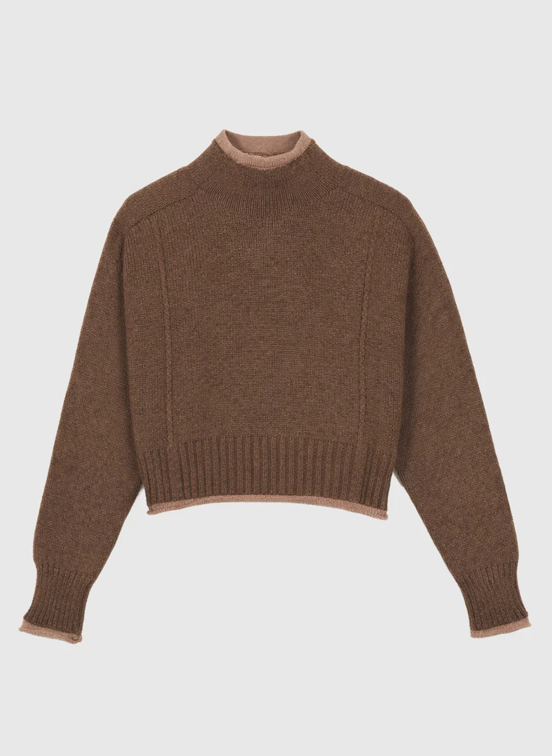 PULL LAZARIO marron glace