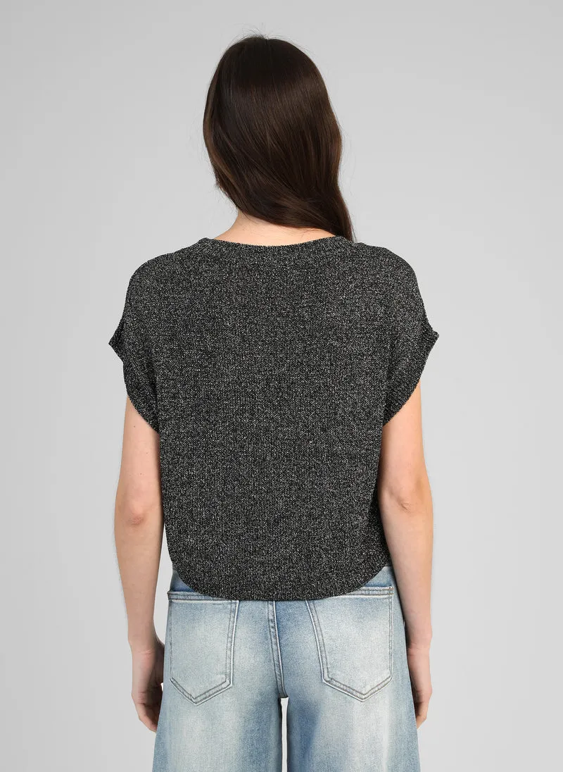PULL LAMELBA noir chine