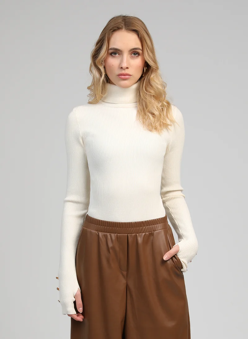 PULL NATANIA blanc cassé