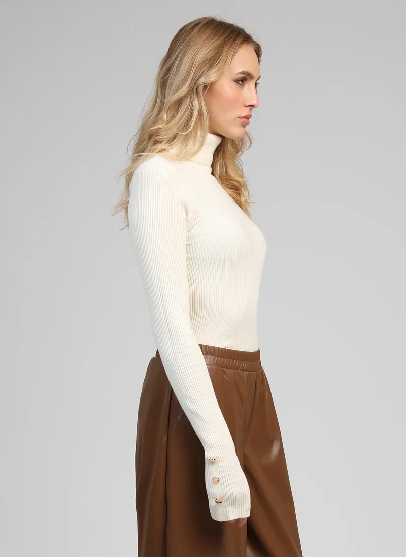 PULL NATANIA blanc cassé