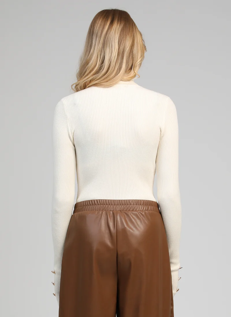 PULL NATANIA blanc cassé