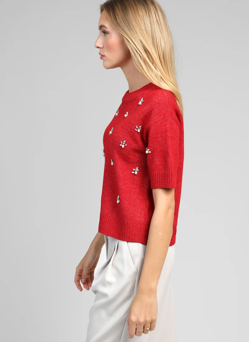PULL NELIDA rouge