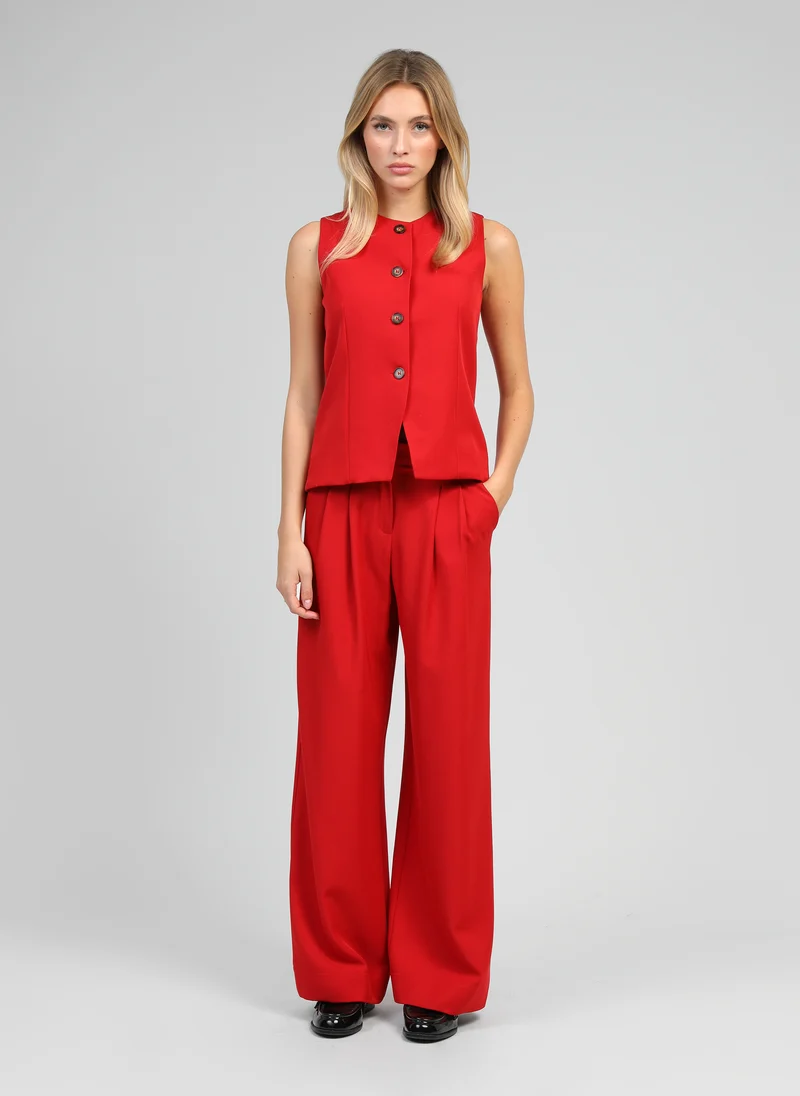 GILET DE COSTUME ZOLA rouge