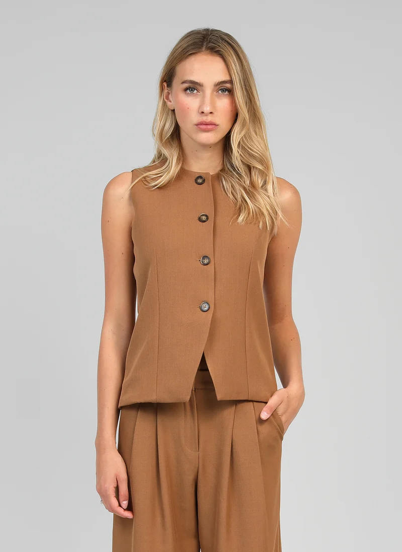 GILET DE COSTUME ZOLA camel