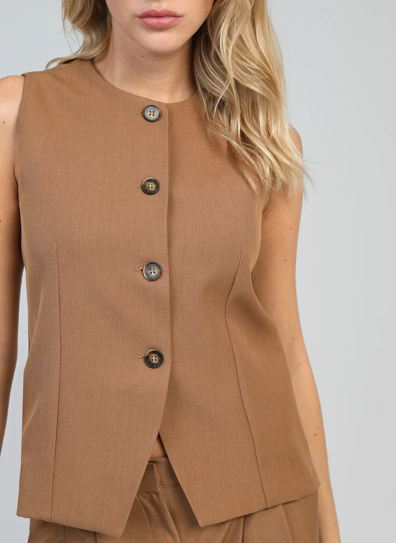 GILET DE COSTUME ZOLA camel