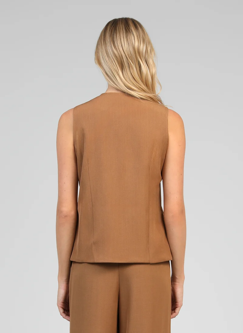 GILET DE COSTUME ZOLA camel