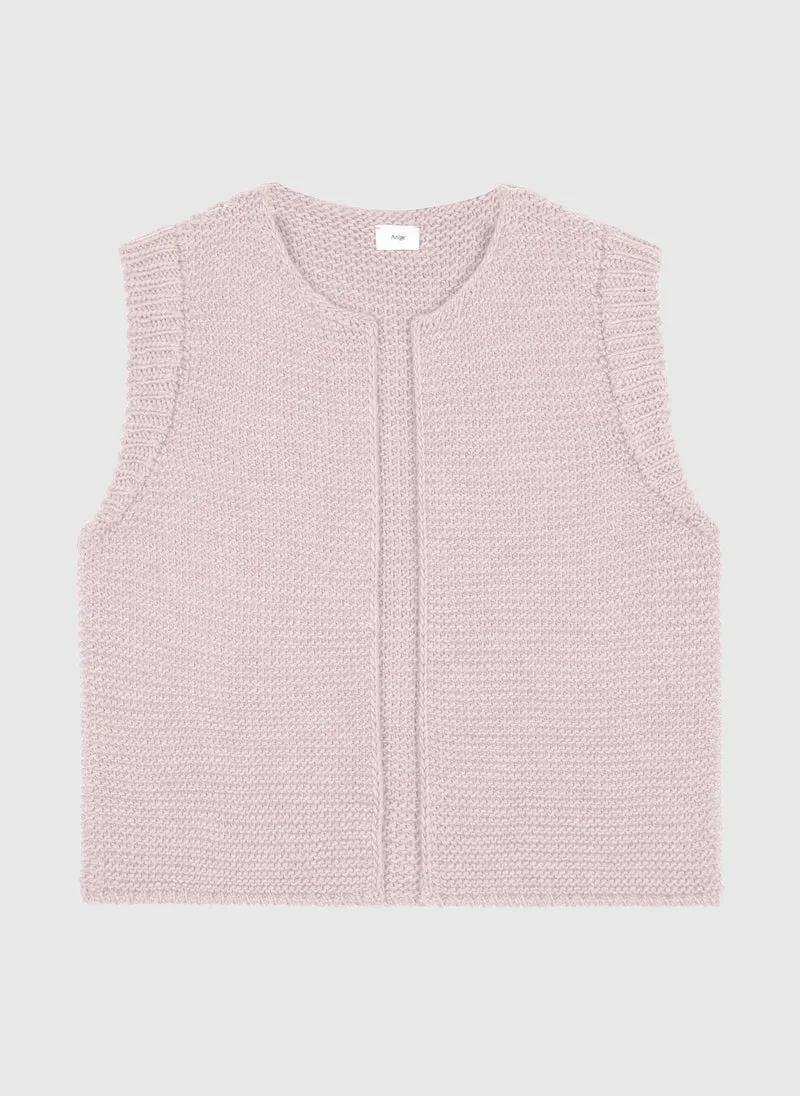 CARDIGAN SANS MANCHE LEGRINGOU poudre