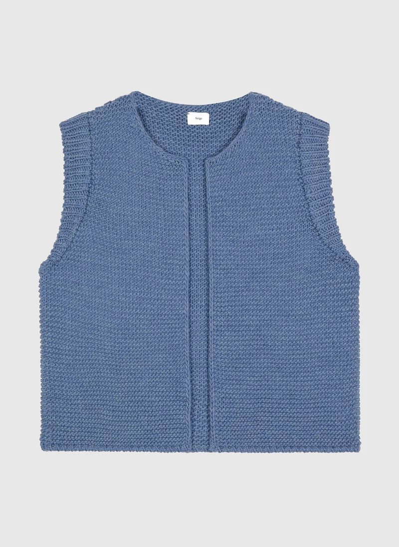 CARDIGAN SANS MANCHE LEGRINGOU A indigo