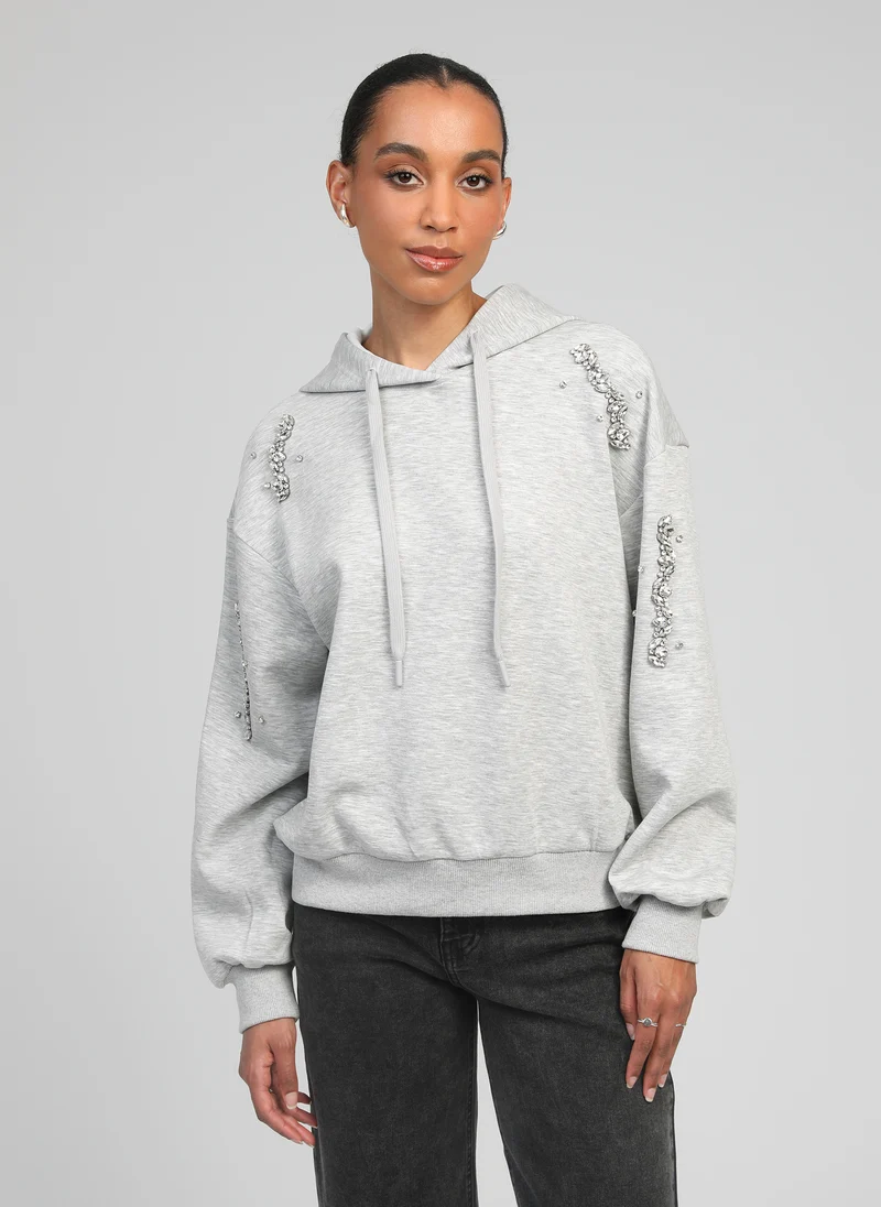 SWEAT AROBY gris chiné