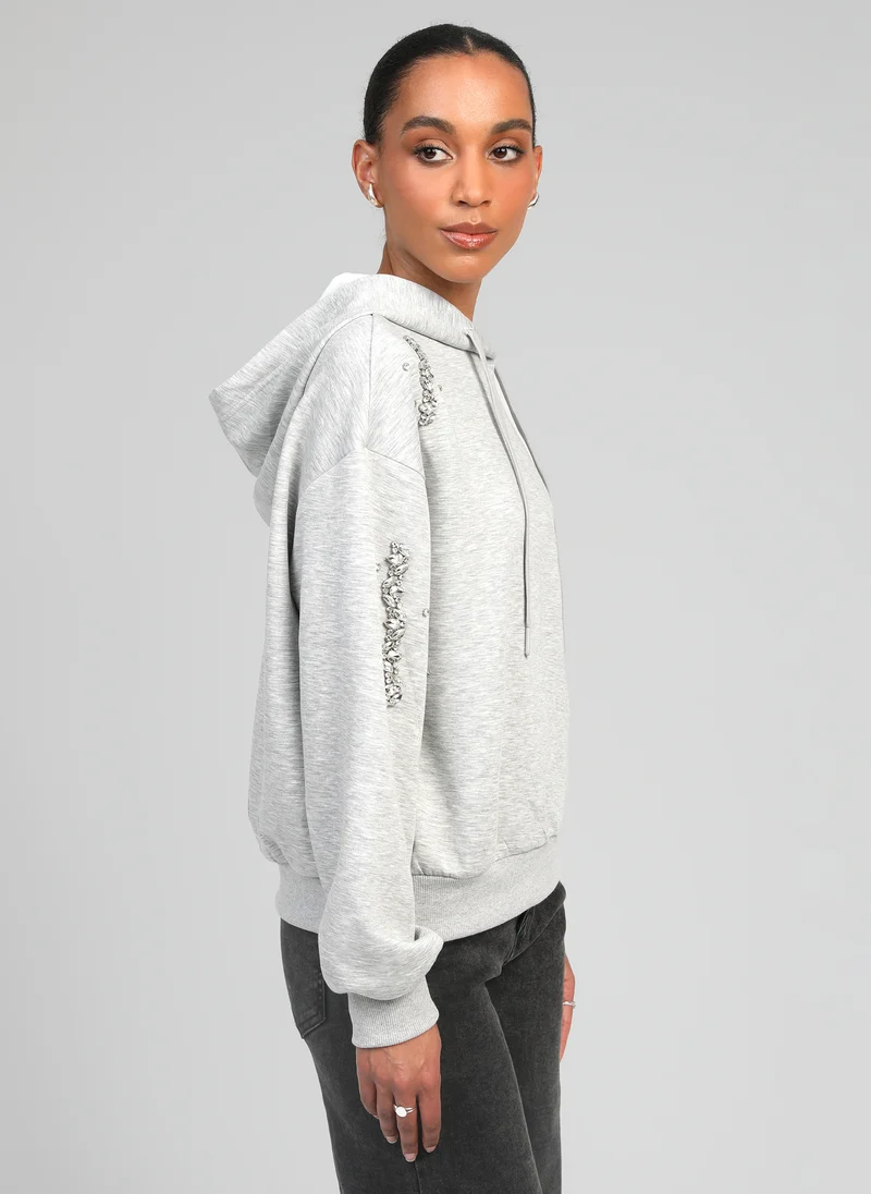 SWEAT AROBY gris chiné