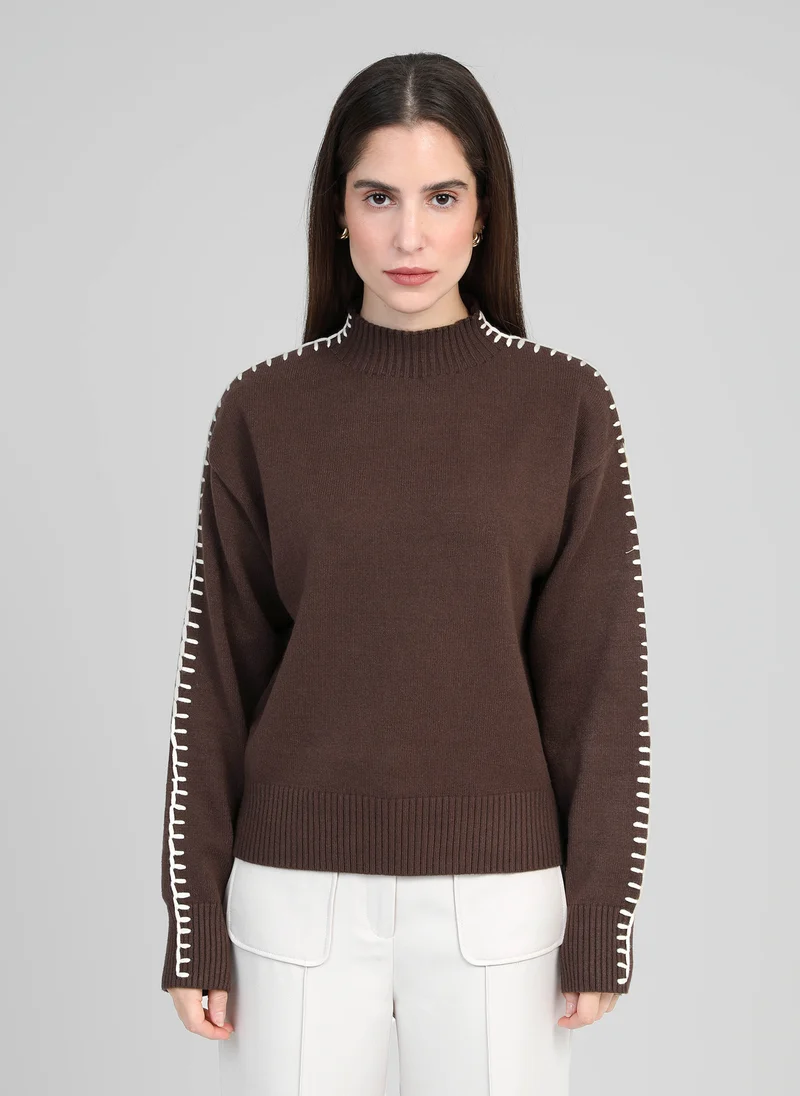 PULL NISSYA marron