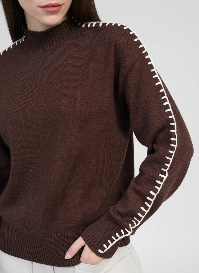 PULL NISSYA marron
