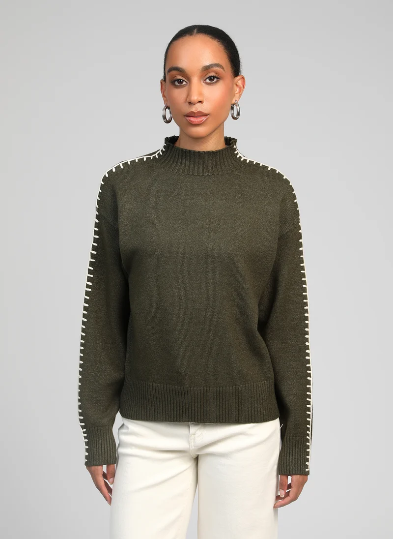 PULL NISSYA militaire