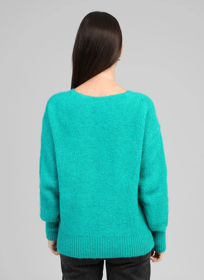 PULL LEBOUMI turquoise
