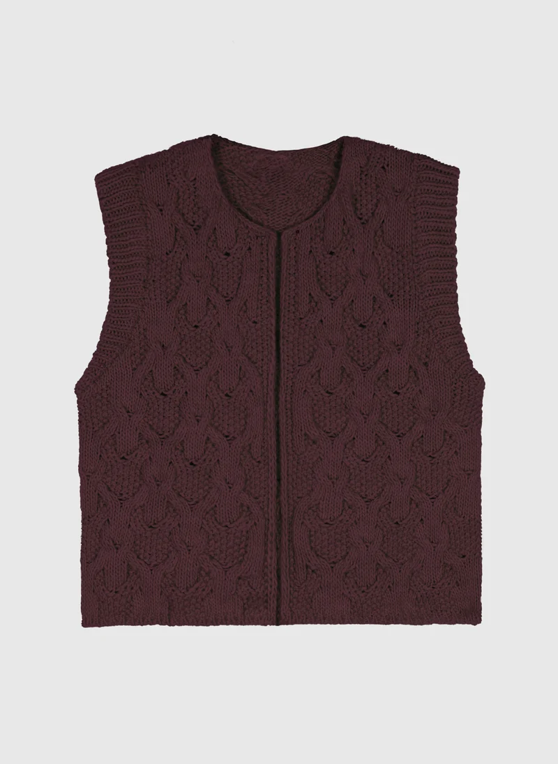 CARDIGAN SANS MANCHE LAJOY wine