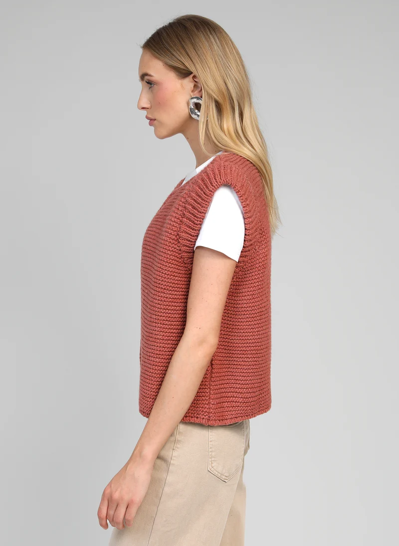 CARDIGAN SANS MANCHE LEGRINGOU blush