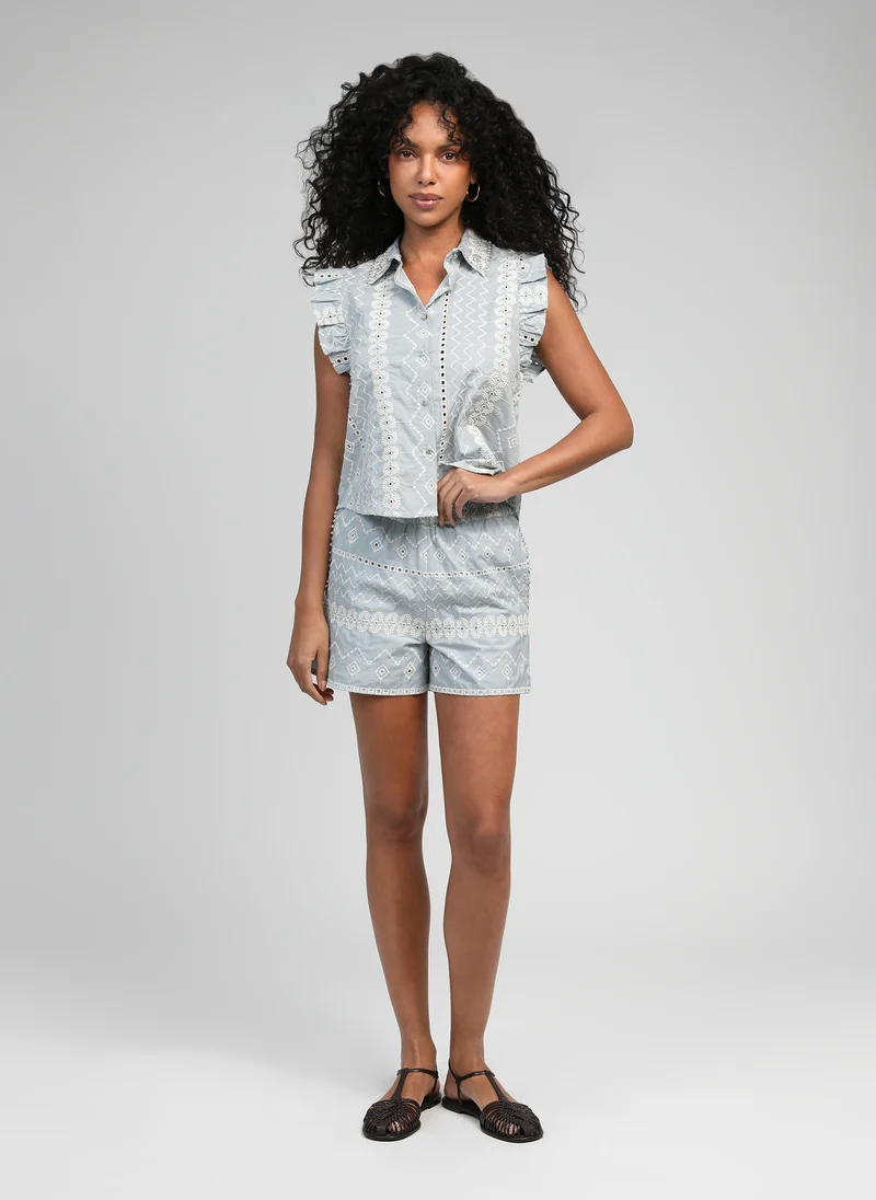 SHORT RELILA rayure
