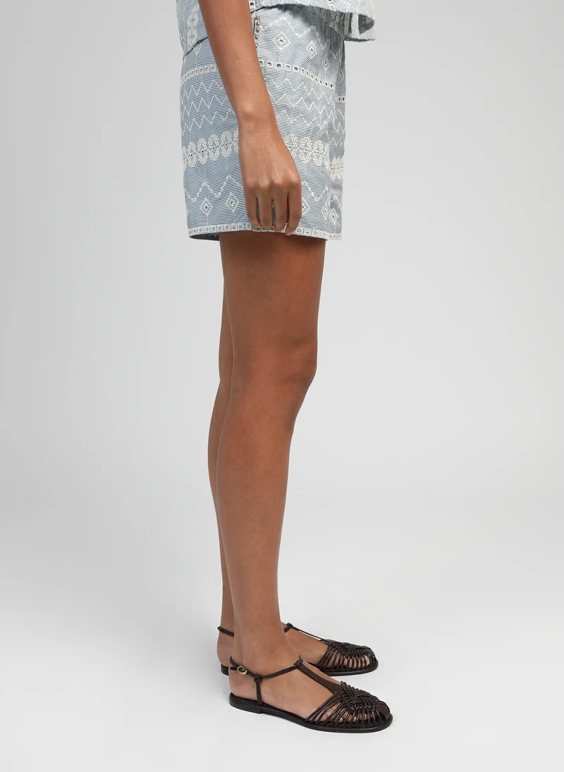 SHORT RELILA rayure