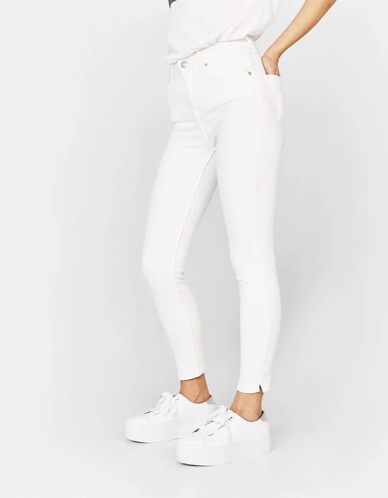 Super skinny mid-rise trousers