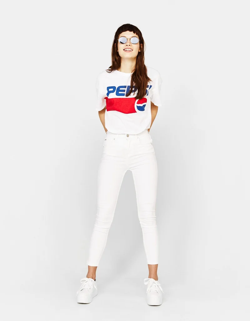 Super skinny mid-rise trousers