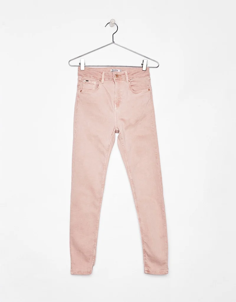 Skinny mid-rise trousers