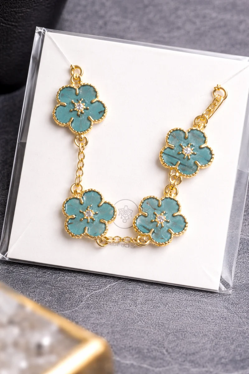 Bracelet "Floraison Émeraude" – Bijoux Kevangi