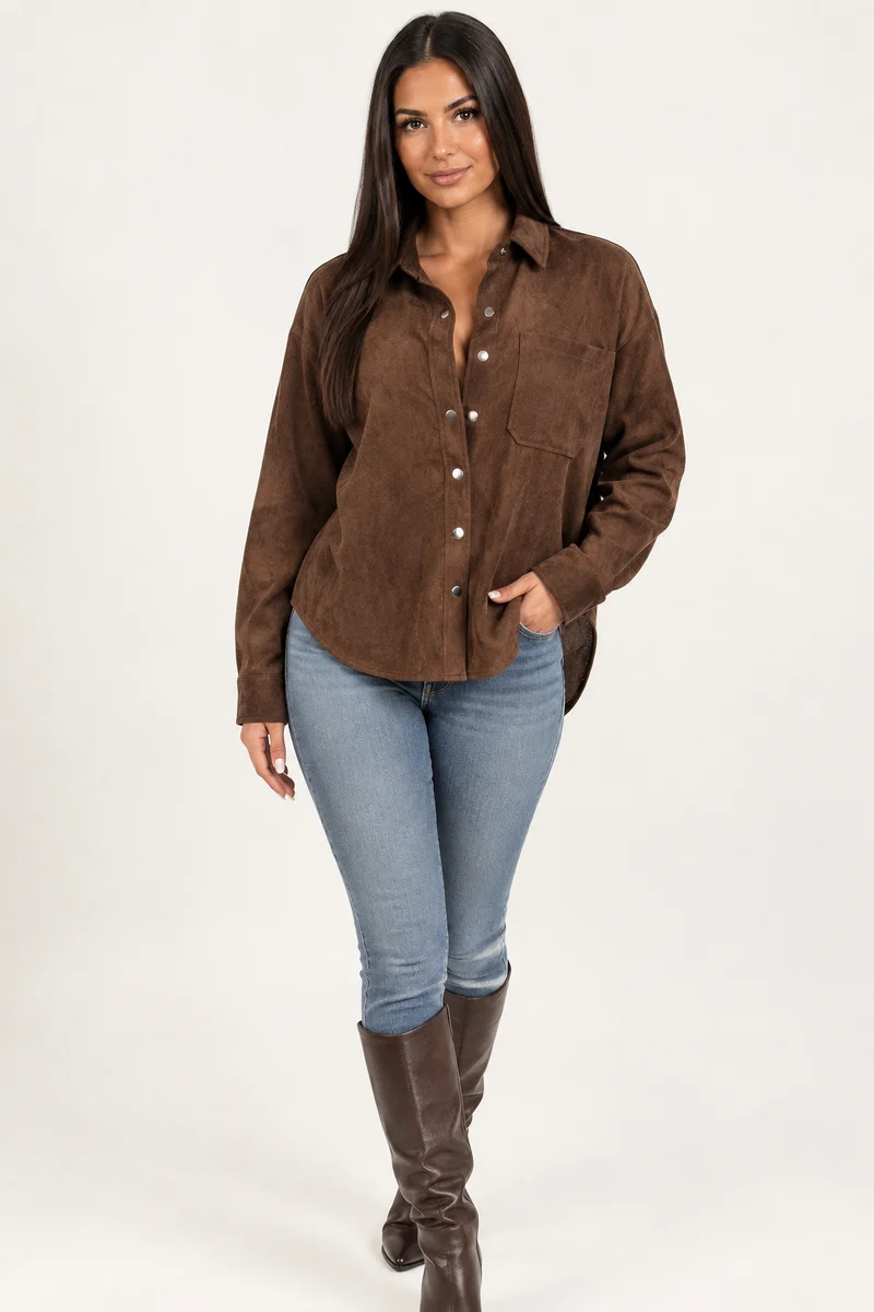 Chemise "Sweet Tea" Faux Suède Fashion Nova