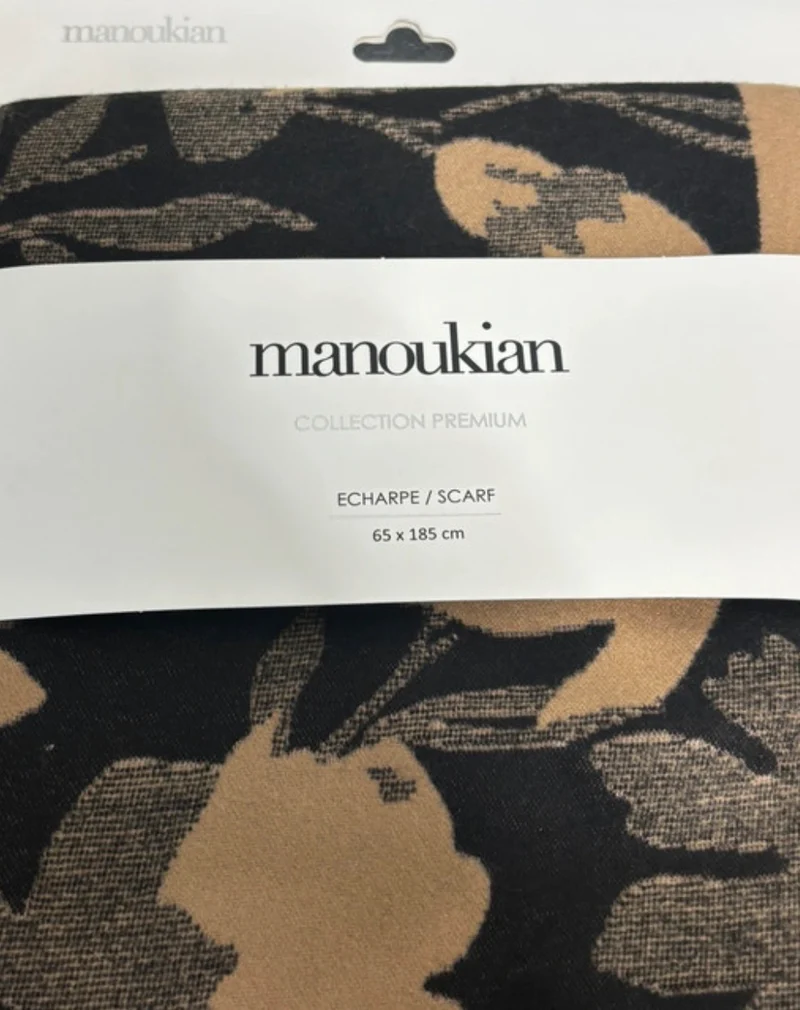 Écharpe Manoukian - Collection "Laine" Premium – Motif Floral