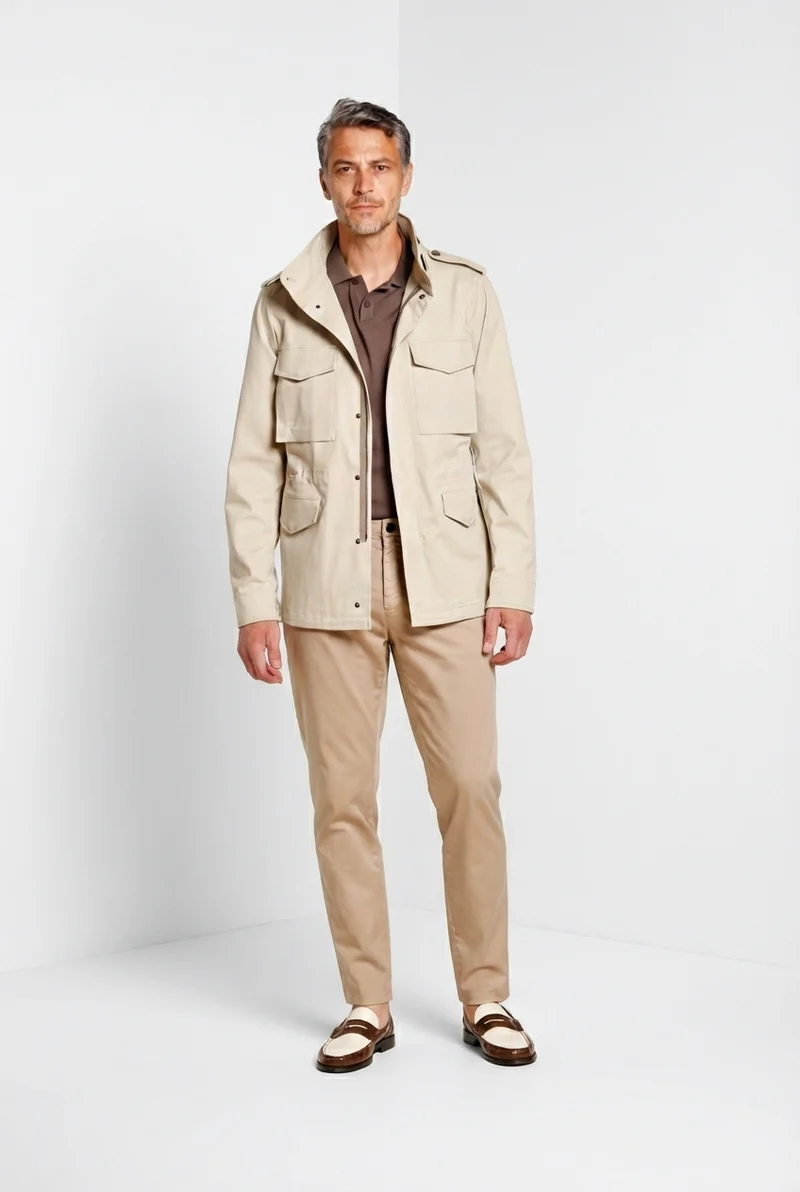 Osaka pantalon chino homme en tricotine fine de coton et lyocell carrot fit
