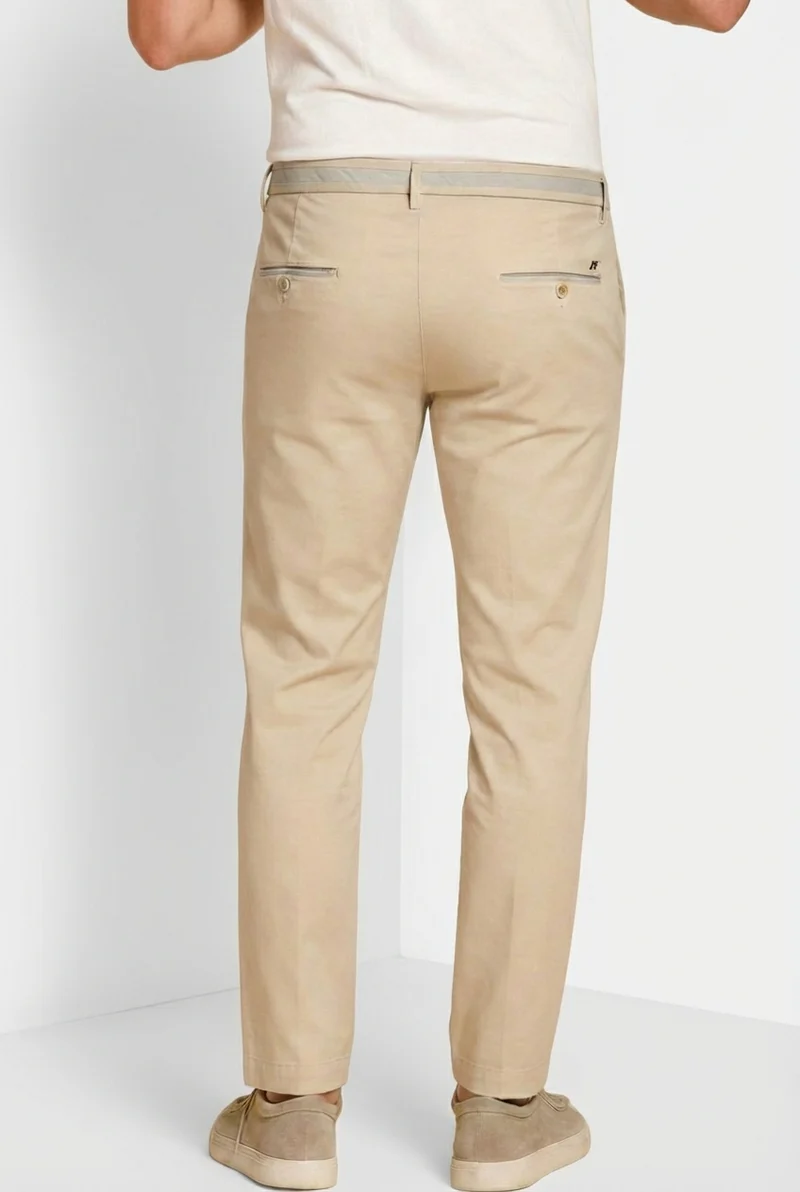 Torino University pantalon chino homme en satin stretch slim fit