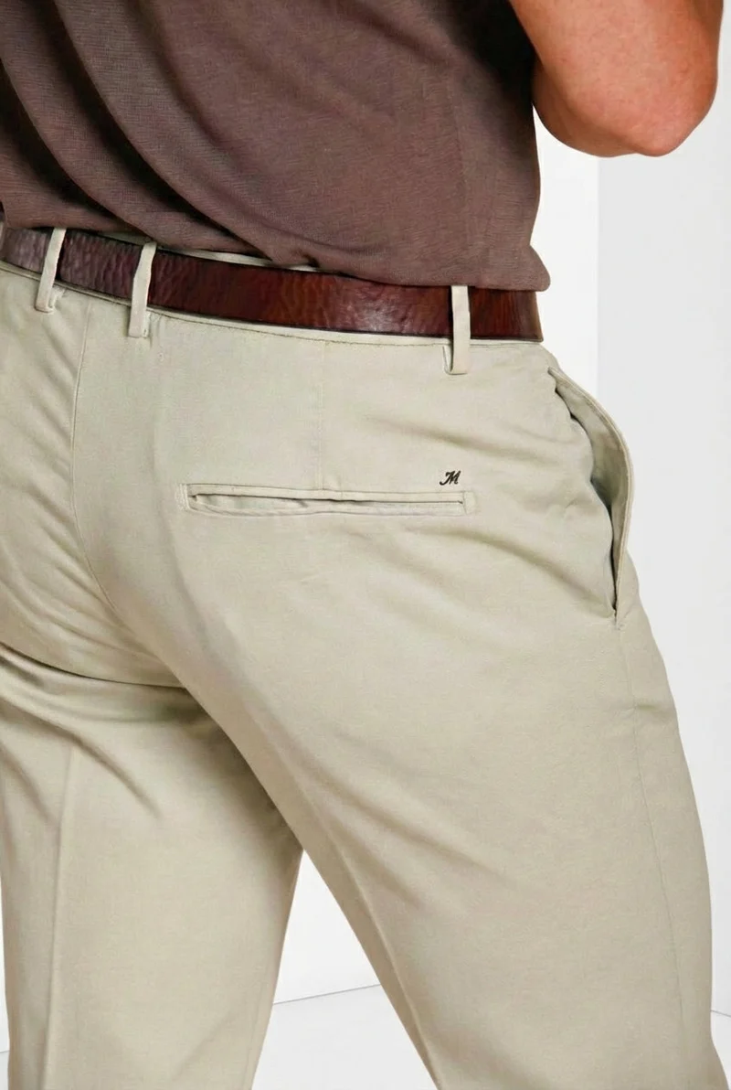 Torino Flex pantalon chino homme en gabardine stretch slim fit ①