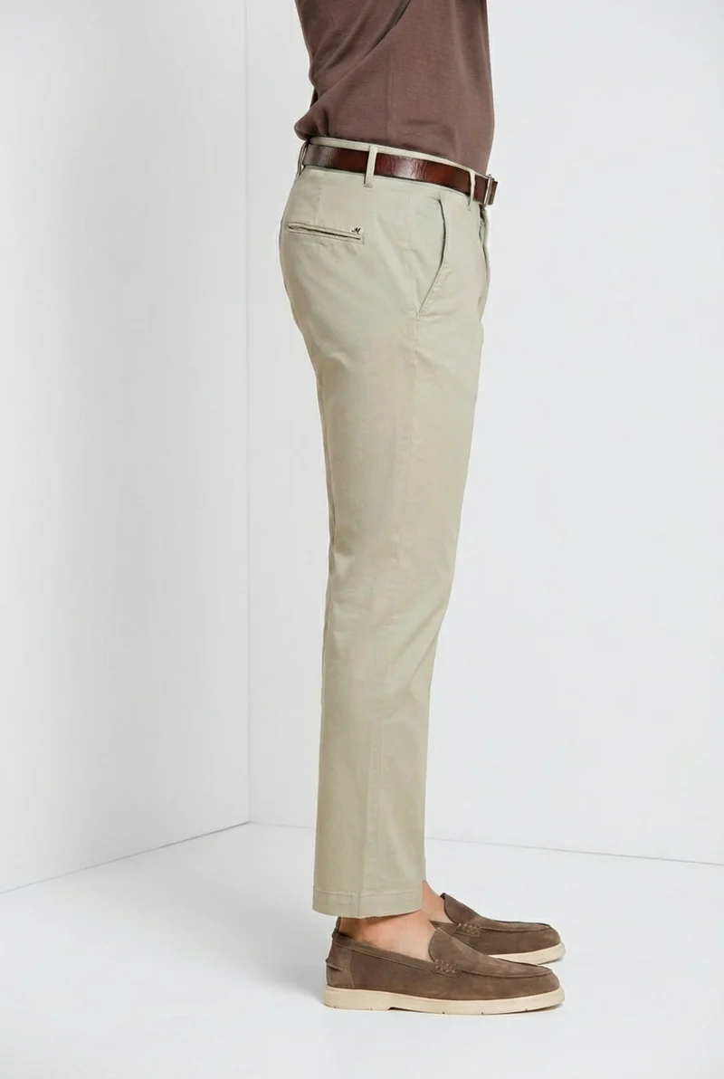 Torino Flex pantalon chino homme en gabardine stretch slim fit ①