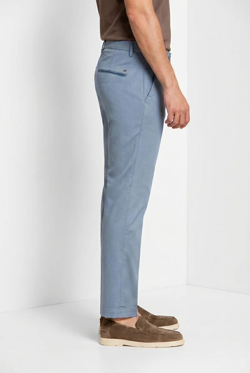 Torino Flex pantalon chino homme en gabardine stretch slim fit ①