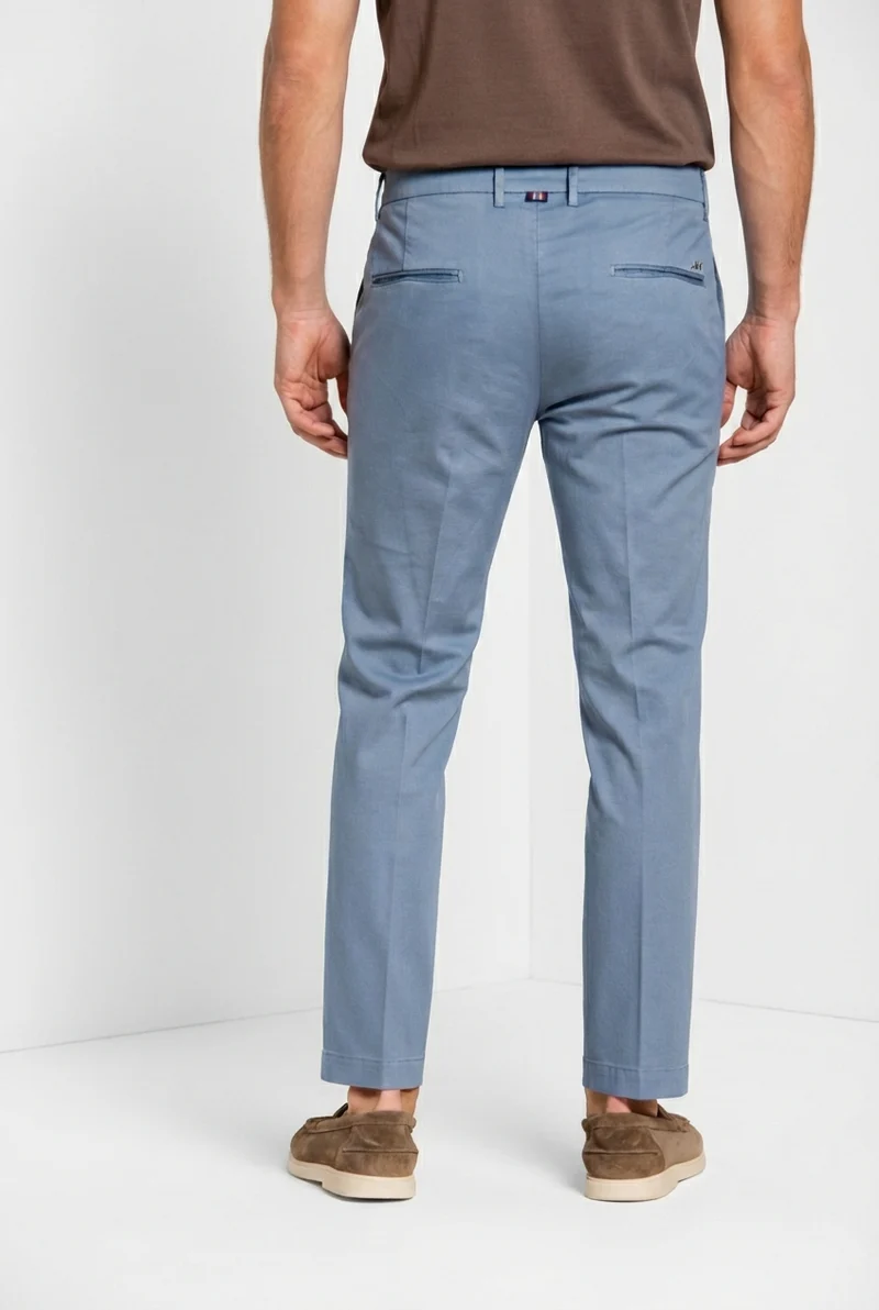Torino Flex pantalon chino homme en gabardine stretch slim fit ①