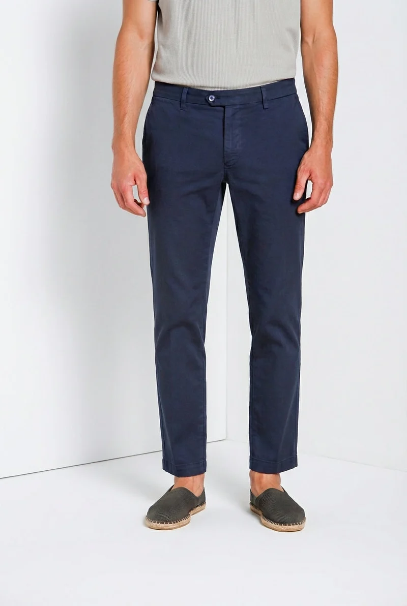 New York pantalon chino homme en gabardine stretch regular fit ①