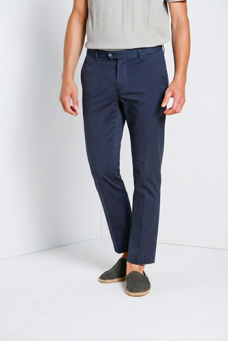 New York pantalon chino homme en gabardine stretch regular fit ①