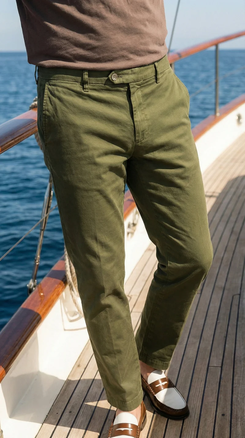 New York pantalon chino homme en gabardine stretch regular fit ①