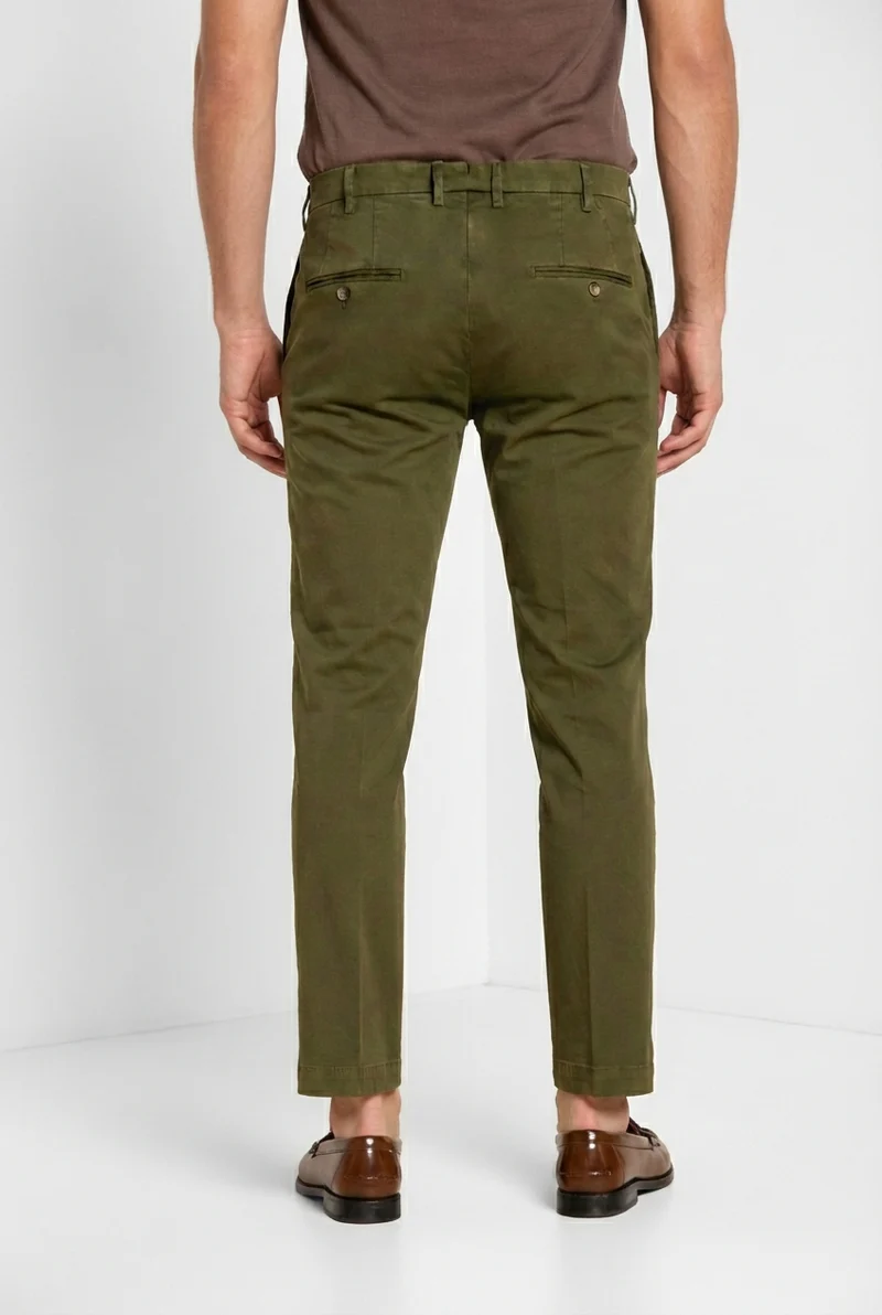 New York pantalon chino homme en gabardine stretch regular fit ①
