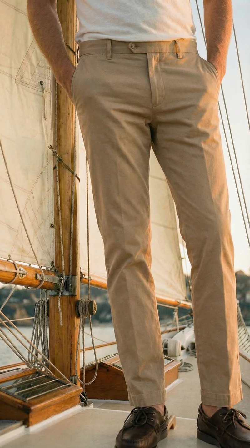 New York pantalon chino homme en gabardine stretch regular fit ①