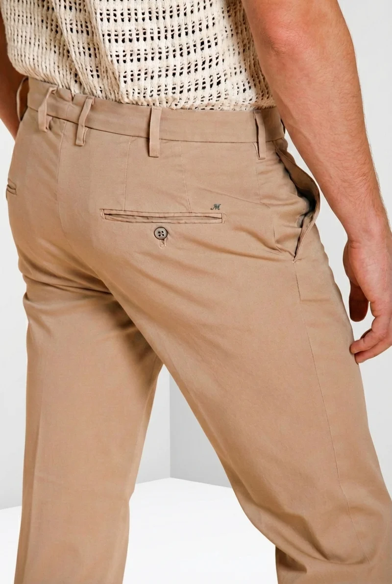 New York pantalon chino homme en gabardine stretch regular fit ①