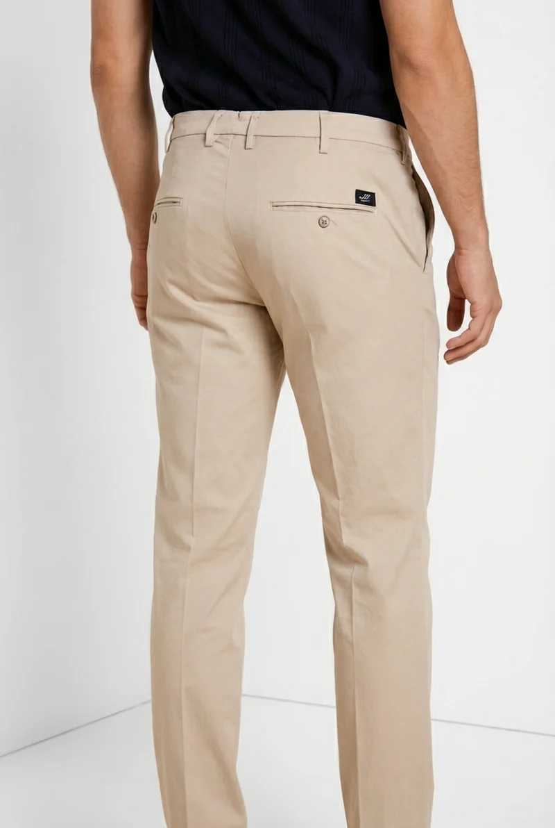 New York pantalon chino homme en gabardine stretch regular fit ①