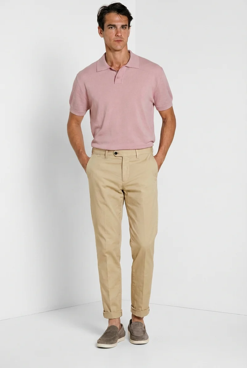 Boston pantalon chino homme en twill léger stretch relaxed fit