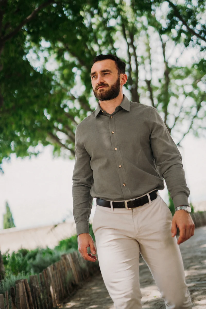 La chemise d'automne en tencel