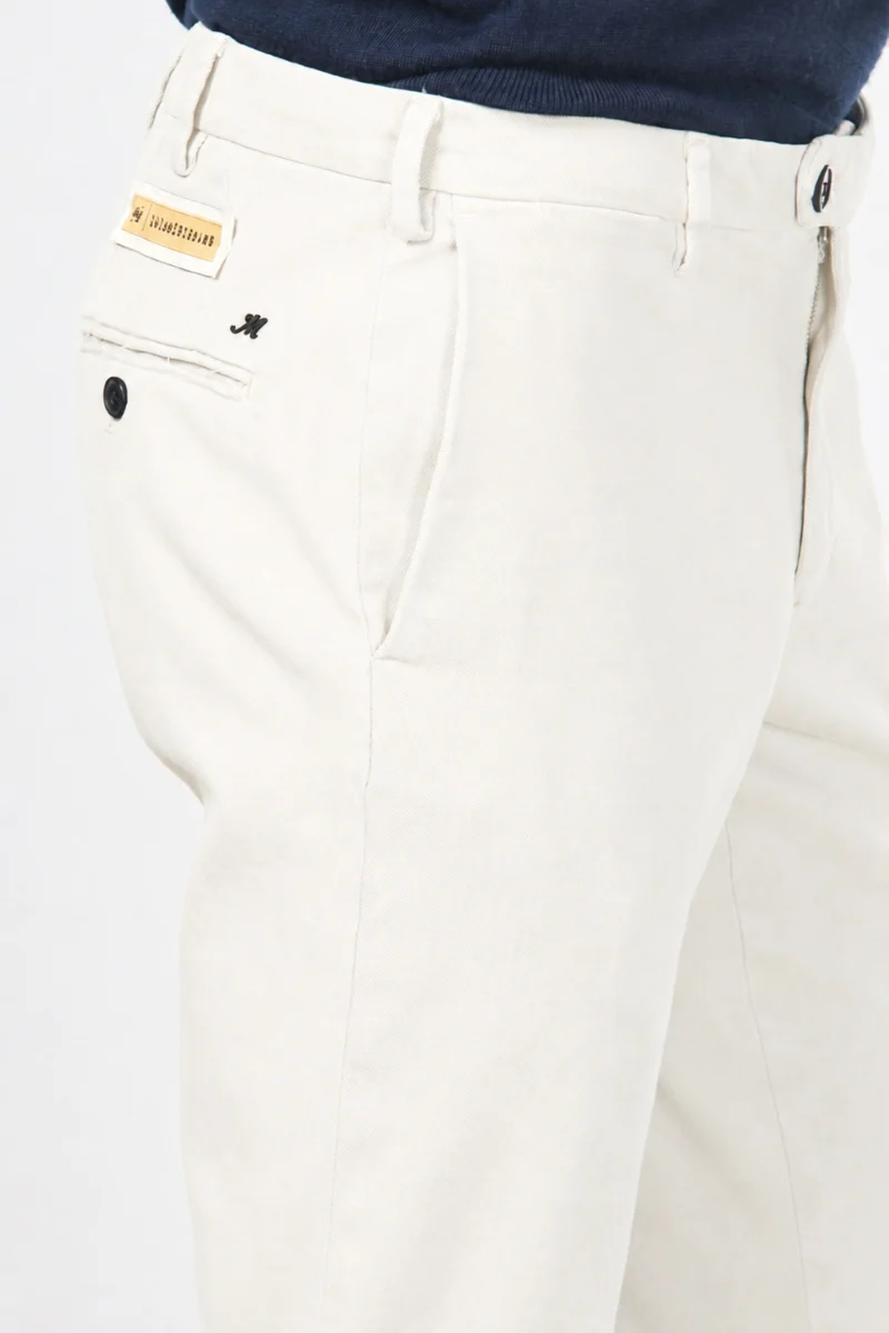 New York pantalon chino homme en twill de coton et cachemire regular fit