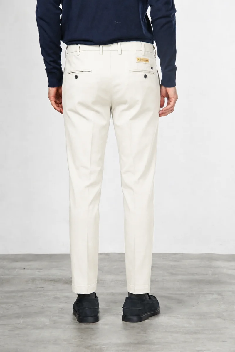 New York pantalon chino homme en twill de coton et cachemire regular fit