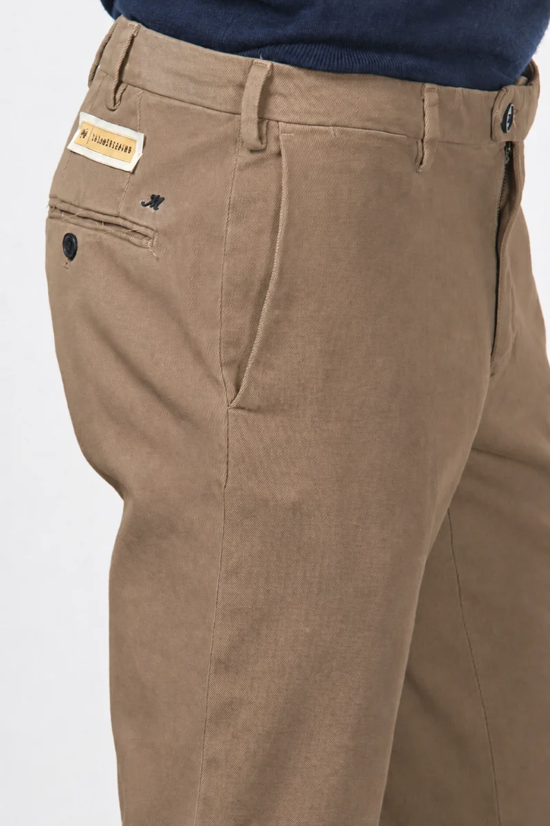 New York pantalon chino homme en twill de coton et cachemire regular fit