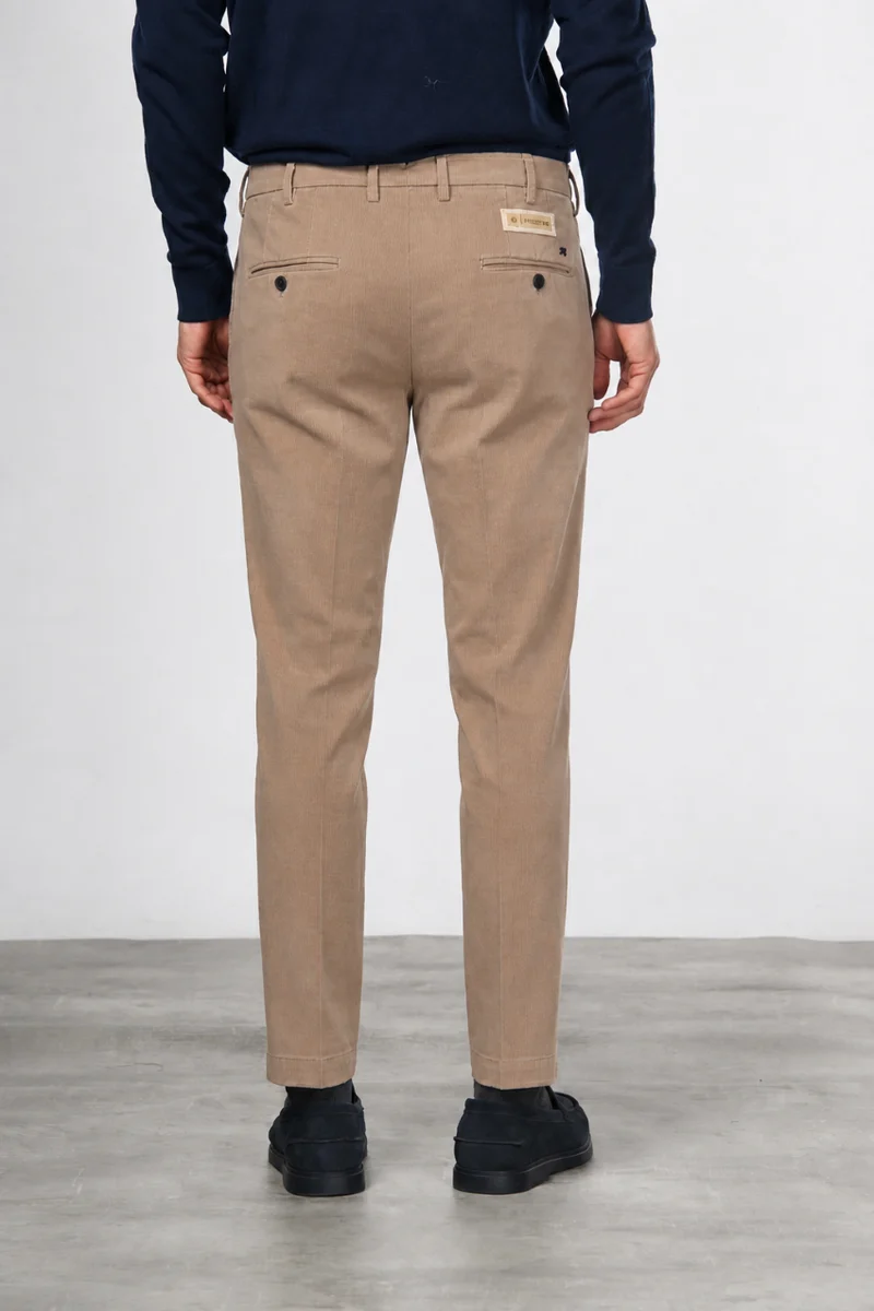 New York pantalon chino homme en twill de coton et cachemire regular fit